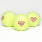 Roze Jubileum Valentijn Tennisballen (Multi)