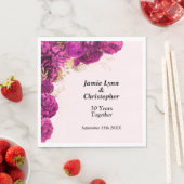Roze Jubileum van Floral Wedding Napkins Servet (Insitu)