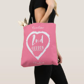 Roze Jubileum voor het tweede katoenhuwelijk Tote Bag (Dichtbij)