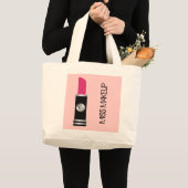 Roze juffrouw Makeup Canvas tas (Voorkant (product))