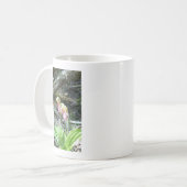 Roze juffrouw slipper orchidee koffiemok (Voorkant links)