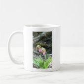 Roze juffrouw slipper orchidee koffiemok (Links)