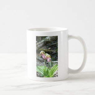 Roze juffrouw slipper orchidee koffiemok