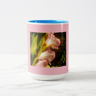 Roze juli Blooms Tweekleurige Koffiemok