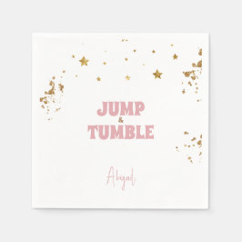 Roze Jump & Tumble Gymnastiek Verjaardagsfeest Servet