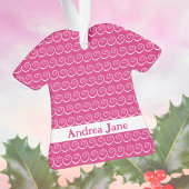 Roze jurk baby's eerste kerst ornament