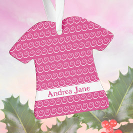 Roze jurk baby's eerste kerst ornament