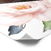 Roze Jurk Bloemen Foto Quinceañe Welkom Teken Poster (Hoek)