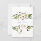 Roze Jurk Boho Floral Lijst Quinceañera Spaans Kaart (Achterkant)