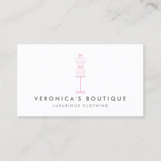  roze jurk Form II Boutique Visitekaartje (Voorkant)