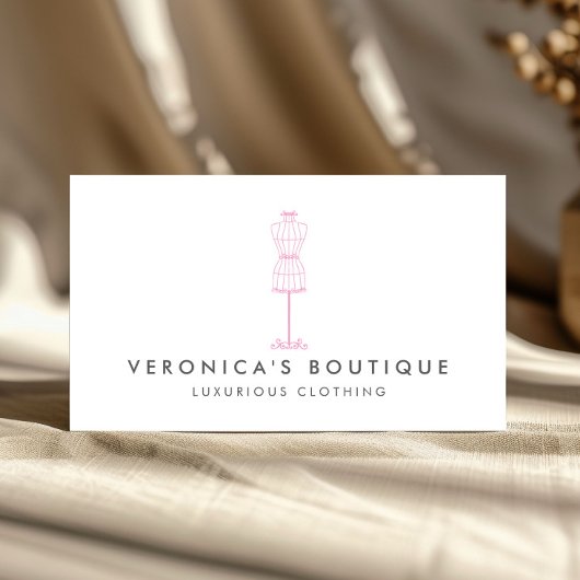 roze jurk Form II Boutique Visitekaartje