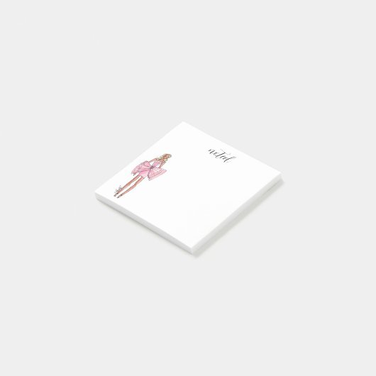 Roze jurk post-it notities post-it® notes (Schuin)