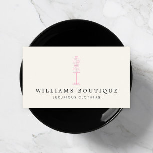  roze jurk vorm Mode, boutique Visitekaartje