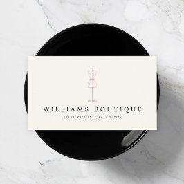  roze jurk vorm Mode, boutique Visitekaartje