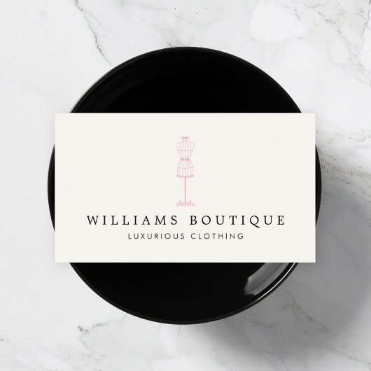  roze jurk vorm Mode, boutique Visitekaartje