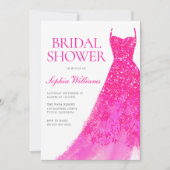  Roze Jurk Vrijgezellenfeest Kaart (Voorkant)