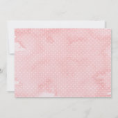 Roze jurk Waterverf bruidsdouche uitnodiging (Achterkant)