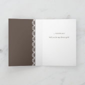  roze jurkje ben jij mijn Bloemenmeisje? Kaart (Binnen)