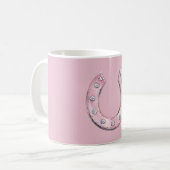 Roze Juweel Hoefijzer Koffiemok (Voorkant links)