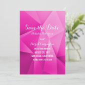 Roze juweeltonen save the date uitnodiging (Staand voorkant)