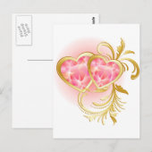 Roze juwelen briefkaart (Voorkant / Achterkant)