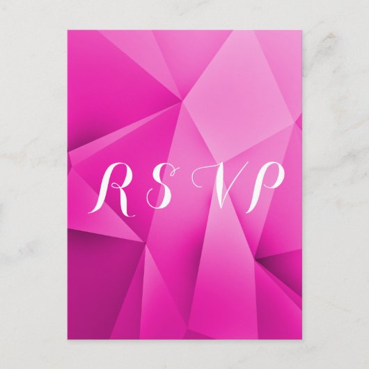 Roze juwelen die het RSVP-Briefkaart binden Uitnodiging Briefkaart (Voorkant)