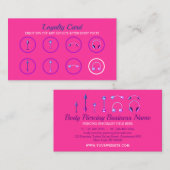 Roze juwelen neon stijlvolle body Piercing Klantenkaartje (Voorkant / Achterkant)