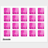 Roze juwelen weddenschappen vierkante sticker (Vel)