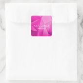 Roze juwelen weddenschappen vierkante sticker (Tas)