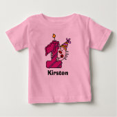 Roze Kaars Clown Eerste Verjaardag T-shirt (Voorkant)