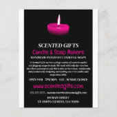 Roze kaars, kaars en zeep Maker Adverteren Flyer (Voorkant)