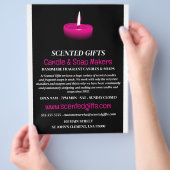 Roze kaars, kaars en zeep Maker Adverteren Flyer (Hand)
