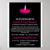 Roze kaars, kaars en zeep Maker Adverteren Poster (Voorkant)