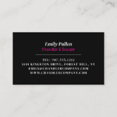 Roze kaars, kaars en zeep visitekaartje (Achterkant)