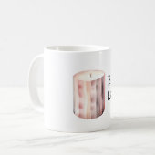 Roze Kaars Wees Een Licht Koffiemok (Voorkant links)