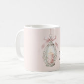 Roze Kaarsen Boog Schitterend Licht Koffiemok (Voorkant links)
