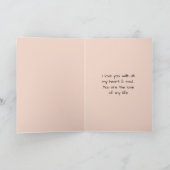 Roze Kaarsen Echte Liefde Kaart (Binnen)