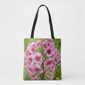 Roze Kaarsen Primula Bloemen Tote Bag (Voorkant)