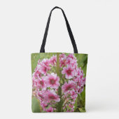 Roze Kaarsen Primula Bloemen Tote Bag (Achterkant)