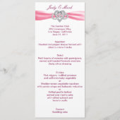 Roze Kaart in het menu Hart Weddenschap met oneind (Voorkant)