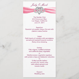 Roze Kaart in het menu Hart Weddenschap met oneind