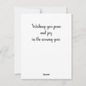 Roze Kaart kerstfeestdag met feestdag (Achterkant)