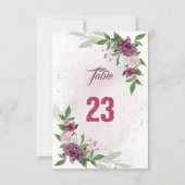 roze kaart met botanisch tabelnummer (Voorkant)