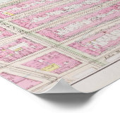 Roze kaart met Bryant Park Poster (Hoek)