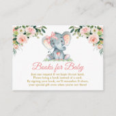 Roze Kaart met flessenflats Elephant Bow Shower En (Voorkant)