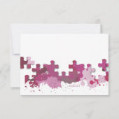 Roze kaart met Puzzle-stuks respons (Achterkant)
