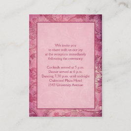 Roze Kaart van de Opvangbehuizing van Floral Paisl