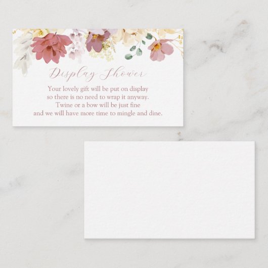 Roze Kaart voor bloei Shower-behuizing (Voorkant / Achterkant)