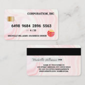 Roze Kaart voor de inktvorm van de zijderoute Visitekaartje (Voorkant / Achterkant)