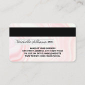 Roze Kaart voor de inktvorm van de zijderoute Visitekaartje (Achterkant)